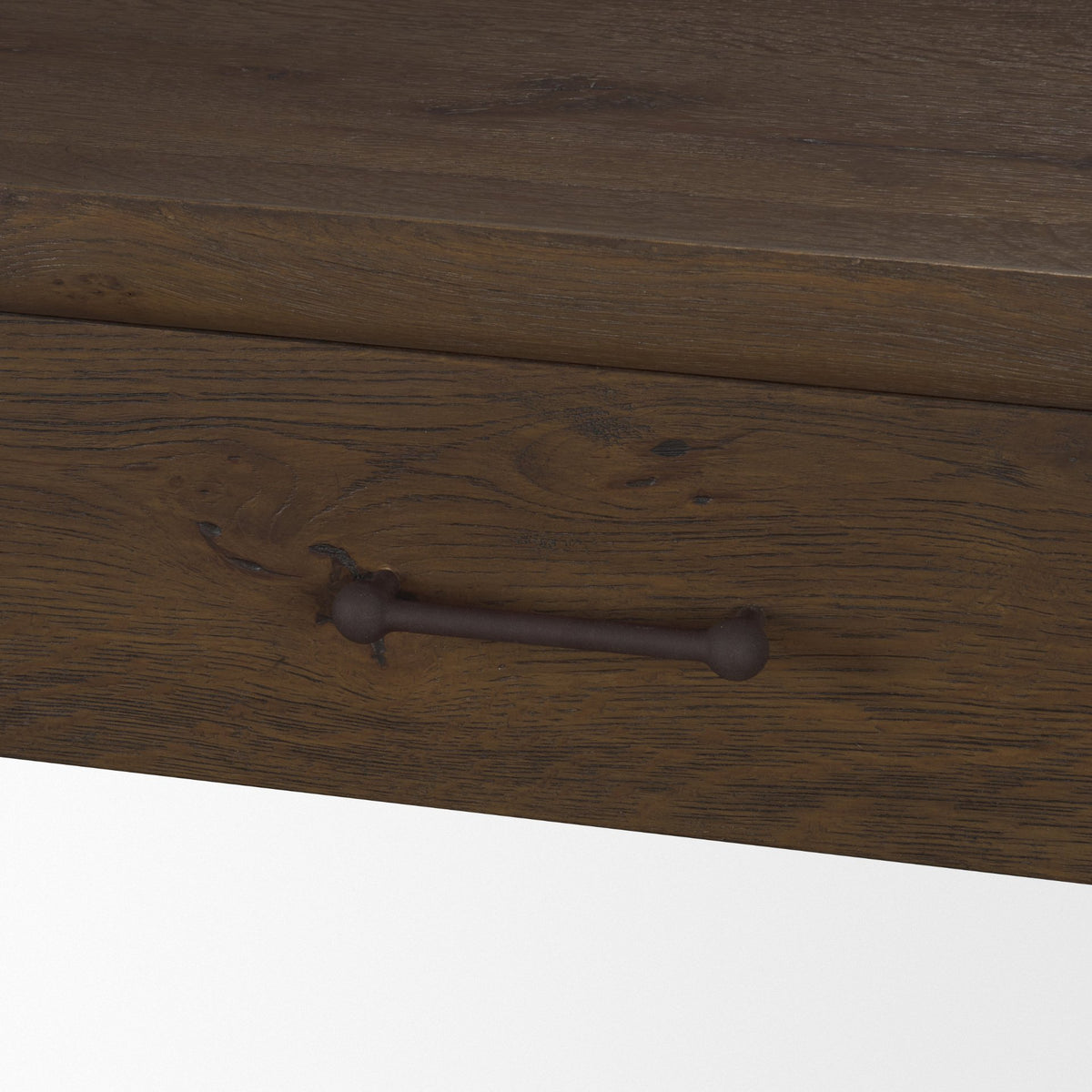 Belford Dark Brown 72" Oak Wood Console Table