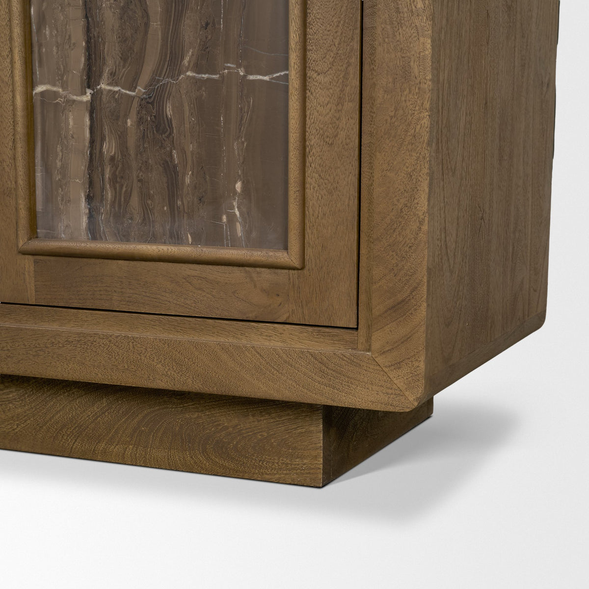 Valterra Dark Brown/Cappuccino Wood Marble 4 Door Sideboard