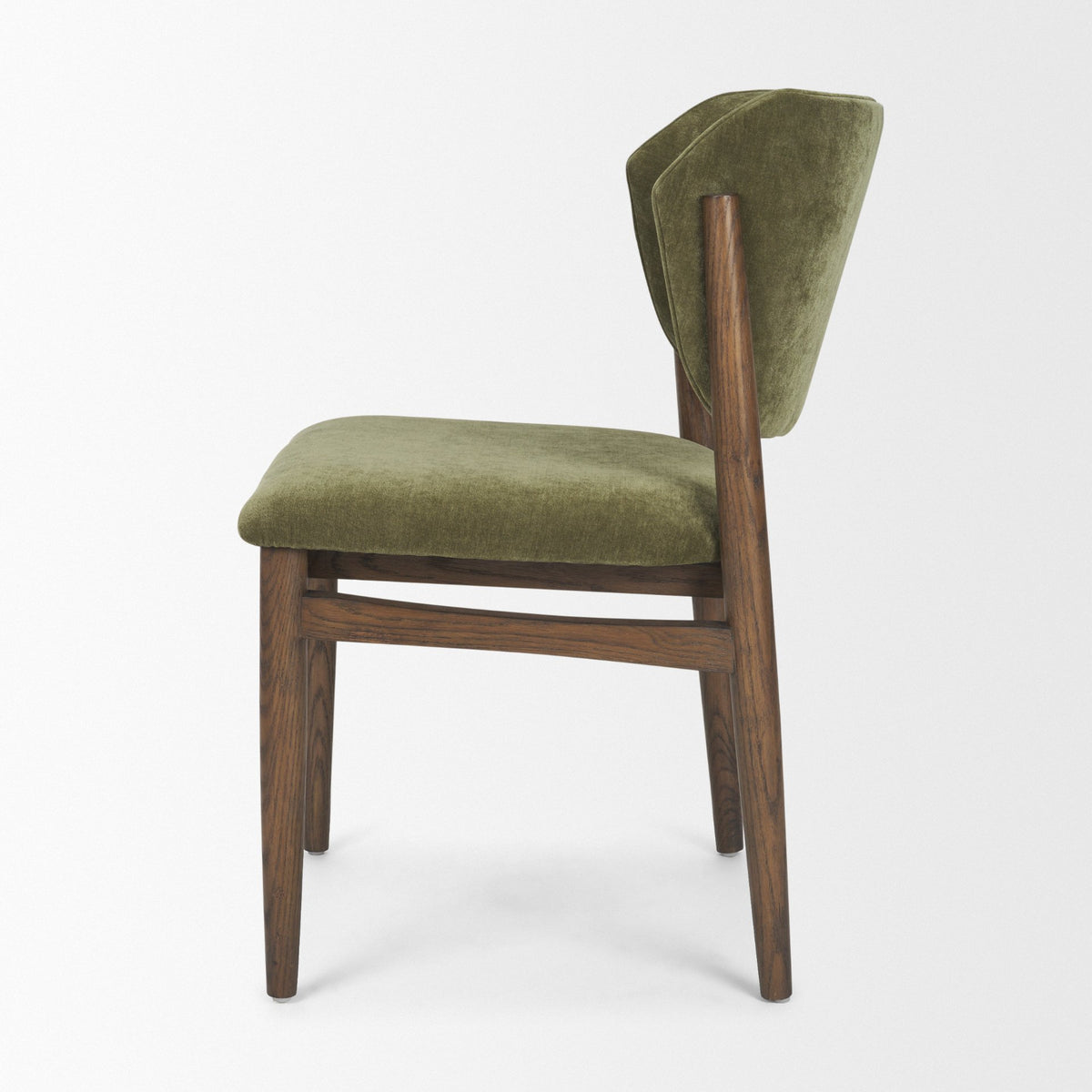 Cline Olive/Brown Curved Back Dining Side Chair (Set of 2)