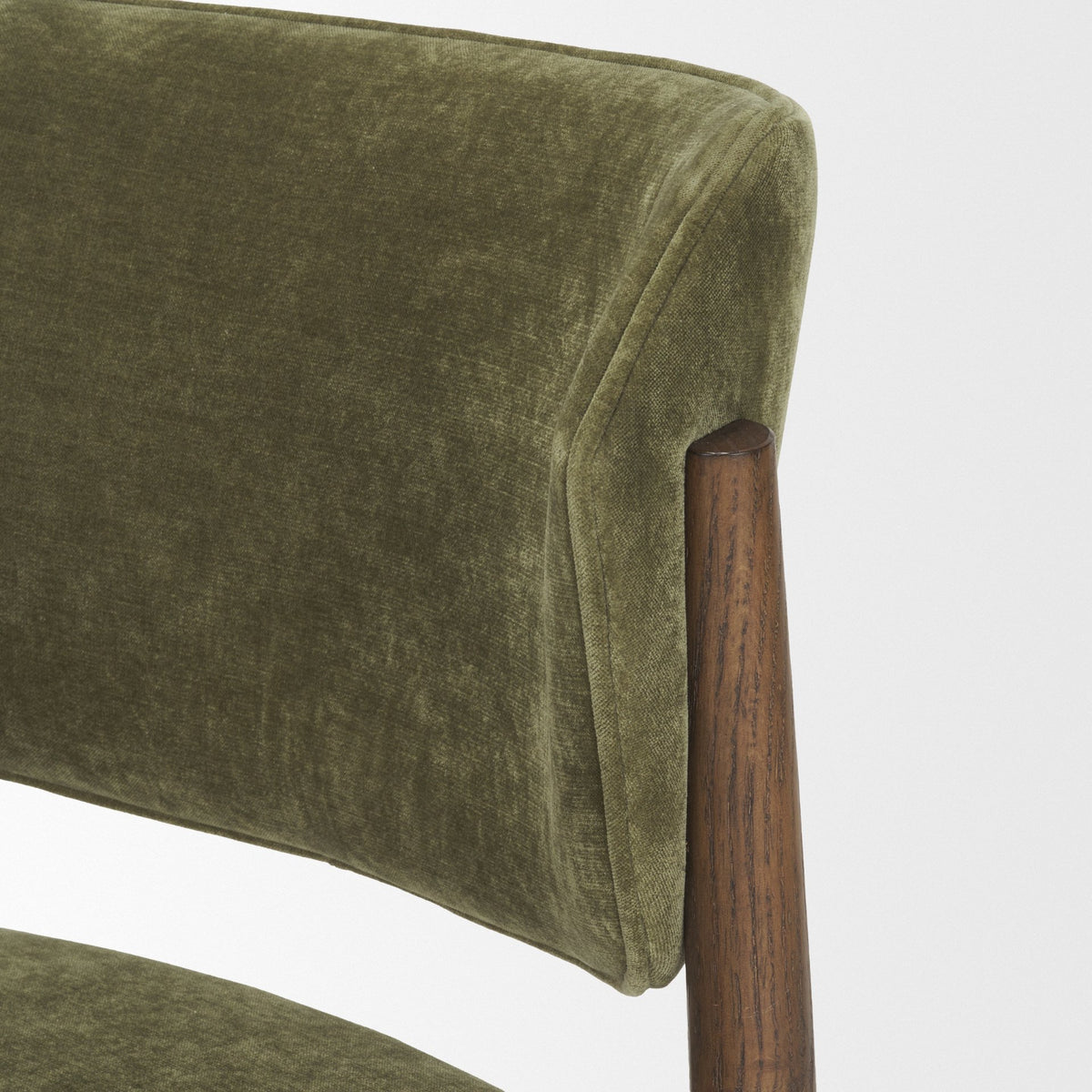 Cline Olive/Brown Curved Back Dining Side Chair (Set of 2)