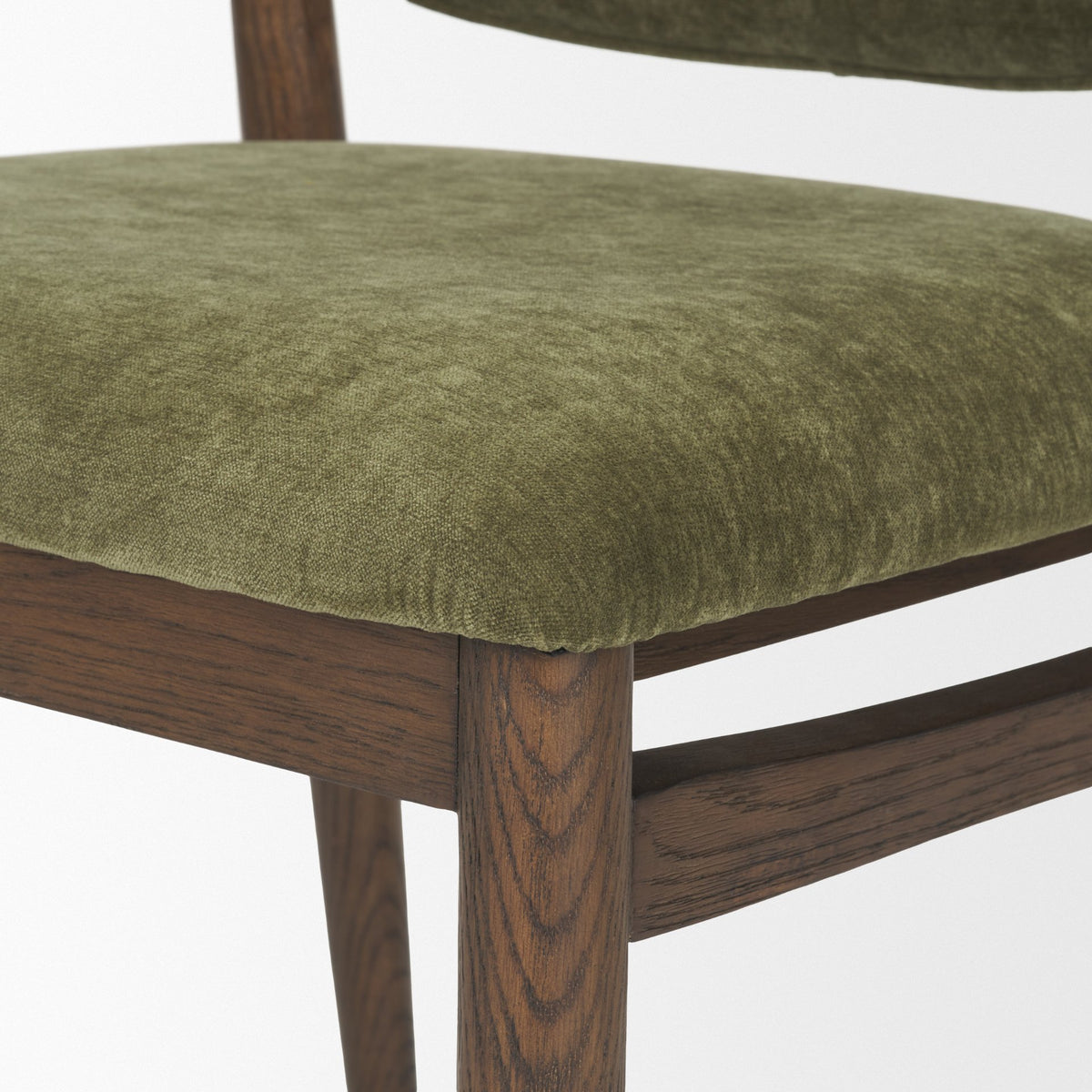 Cline Olive/Brown Curved Back Dining Side Chair (Set of 2)