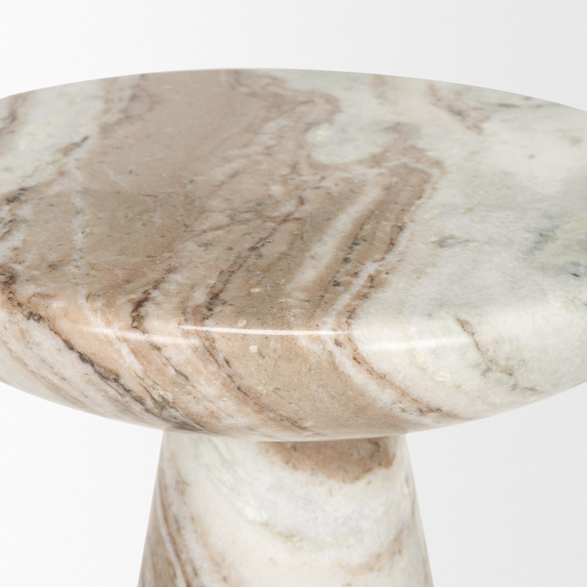 Bellancia Pink Rosa Marble Pedestal Side Table
