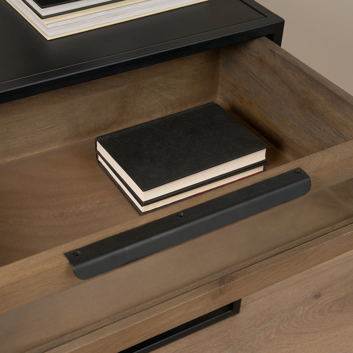 Sloan Light Brown/Black Side Table