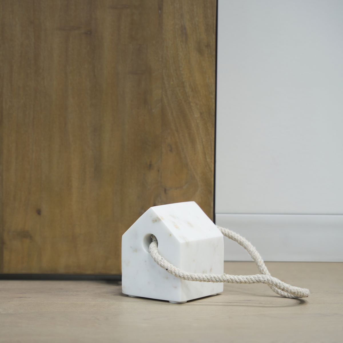 Raena White Marble House Door Stopper