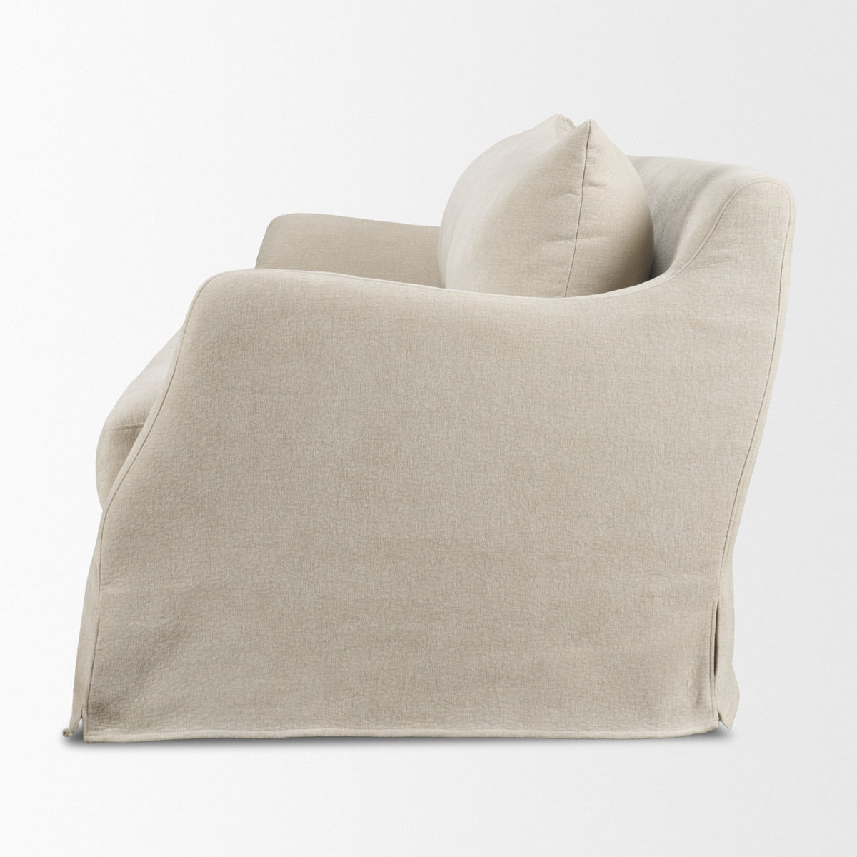 Ellington Cream Slipcovered Slope Arm Sofa