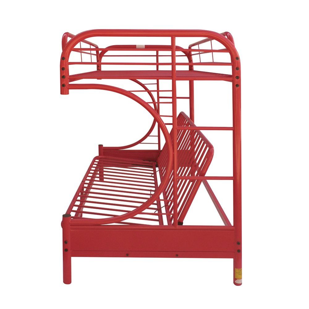 Eclipse Red Twin/Full Futon Bunk Bed