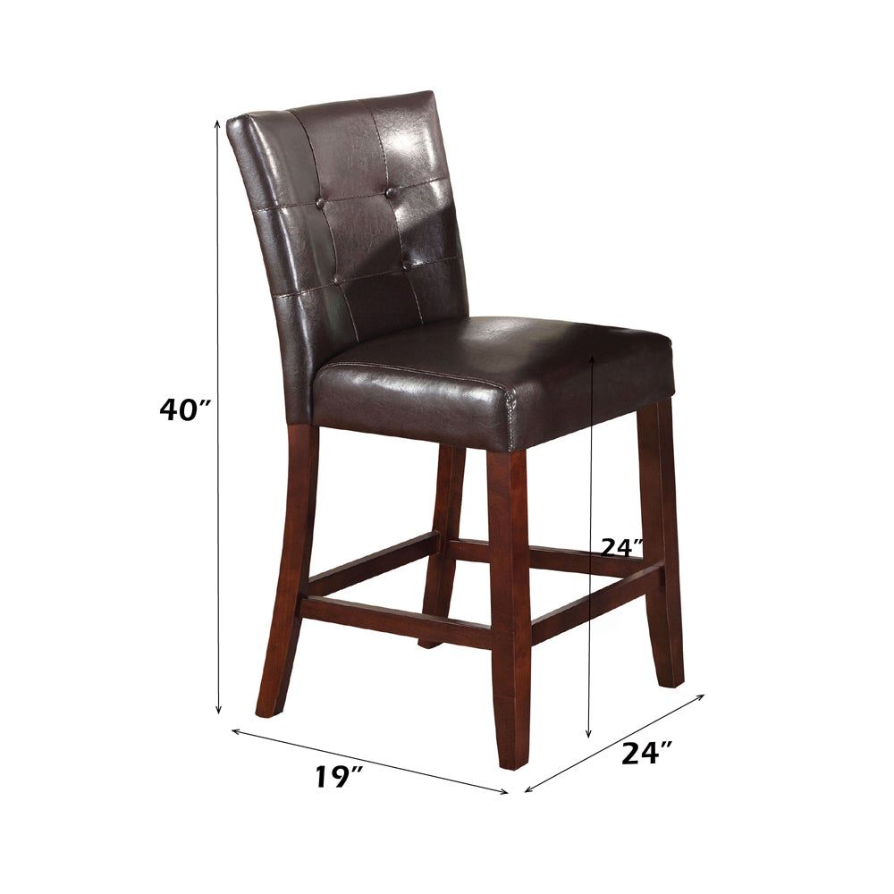 Britney Espresso/Walnut Counter Height Chair (Set of 2)