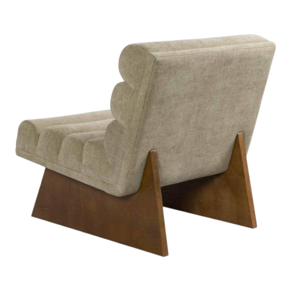 Oroville Sage Green Modern Channel Armless Chair