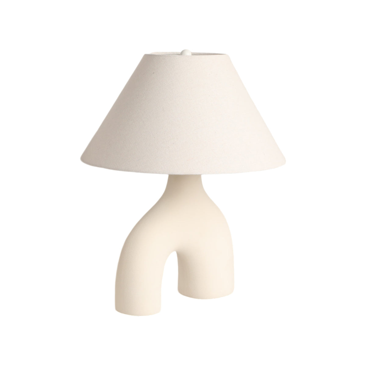 Holy City White Modern Curved Arch Table Lamp