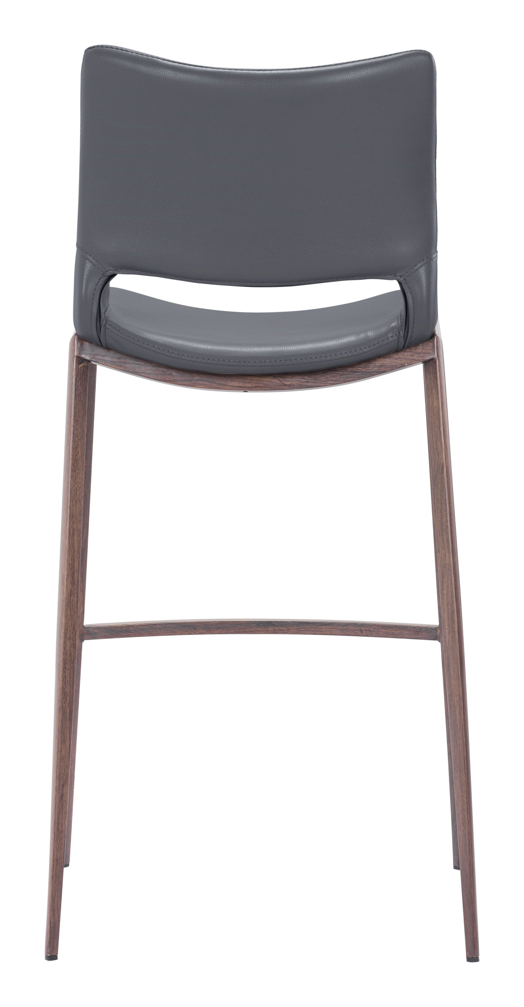 Ace Dark Gray & Walnut Barstool (Set of 2)