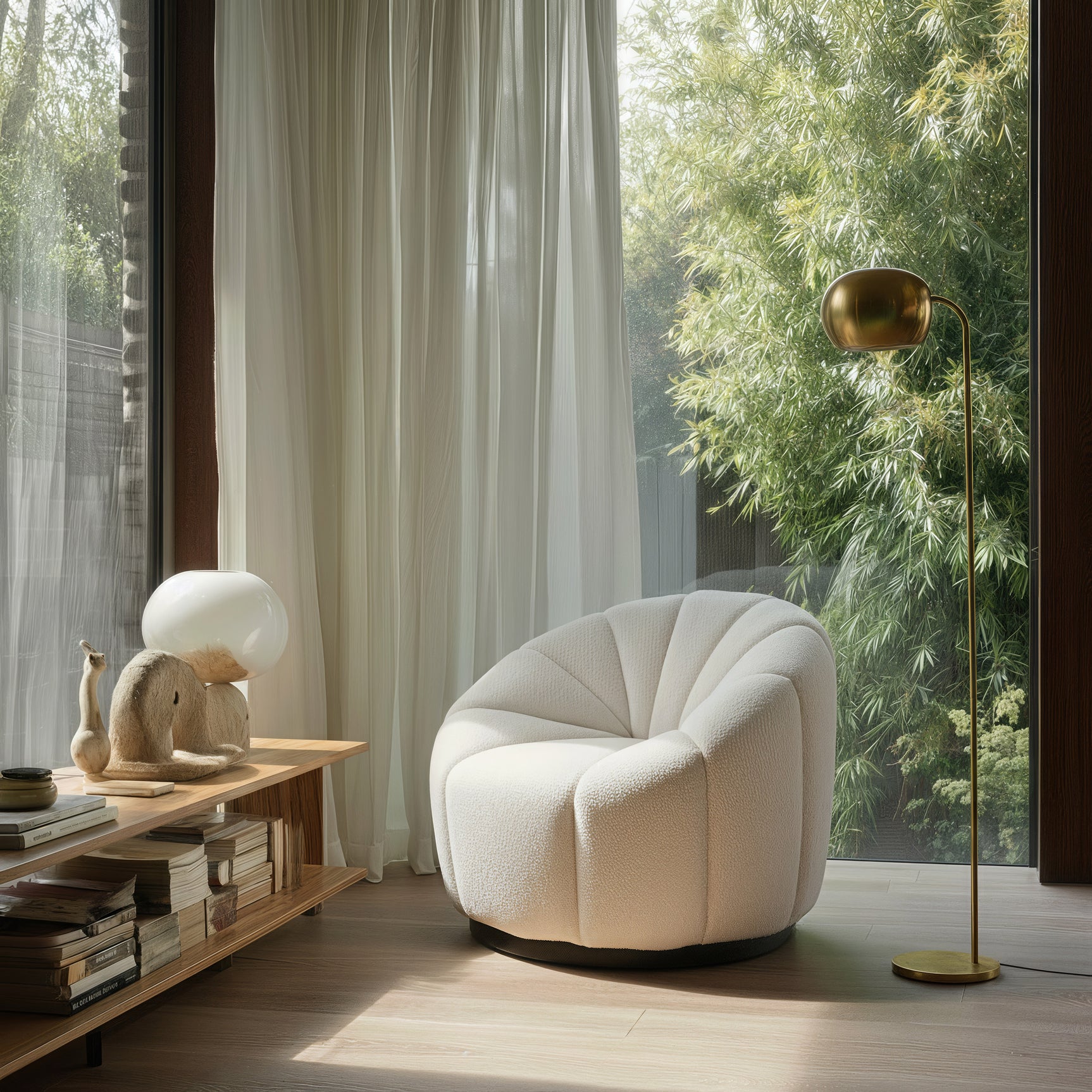 Bhutan Cream Accent Chair