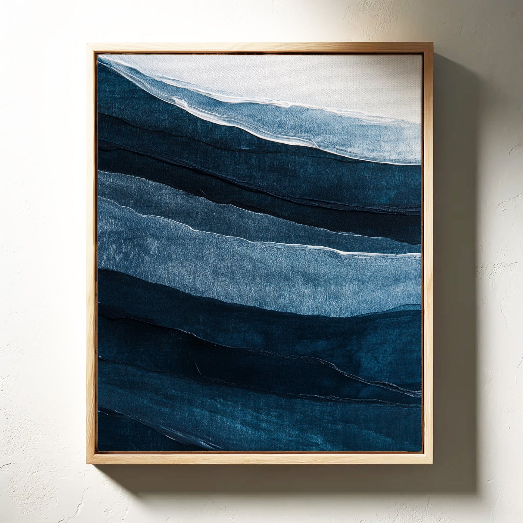 Serene Ocean Waves Abstract Painting