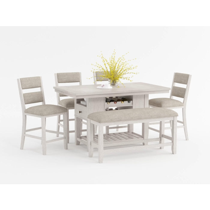 Savile Beige Counter Height Bench
