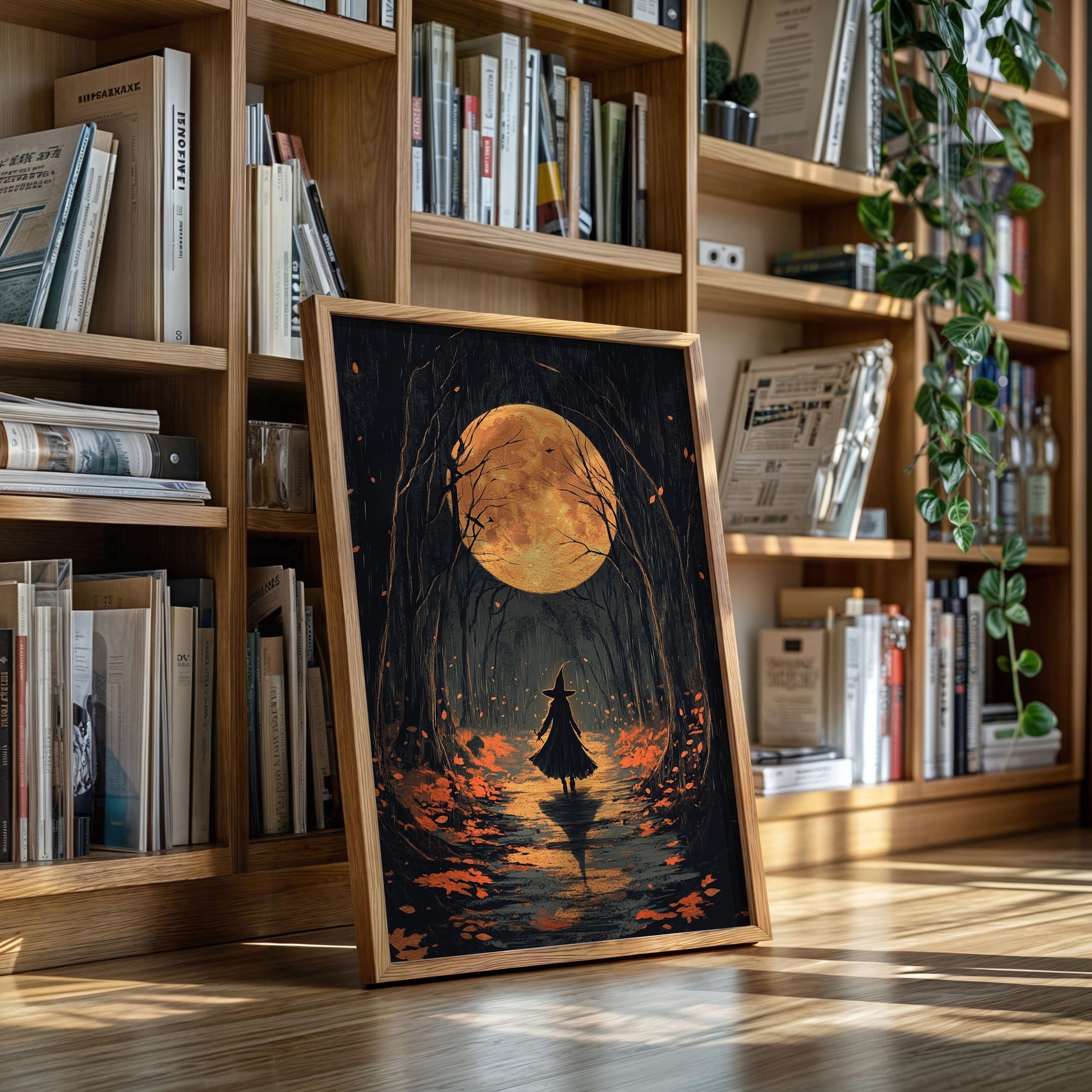 Witch Beneath the Harvest Moonlight