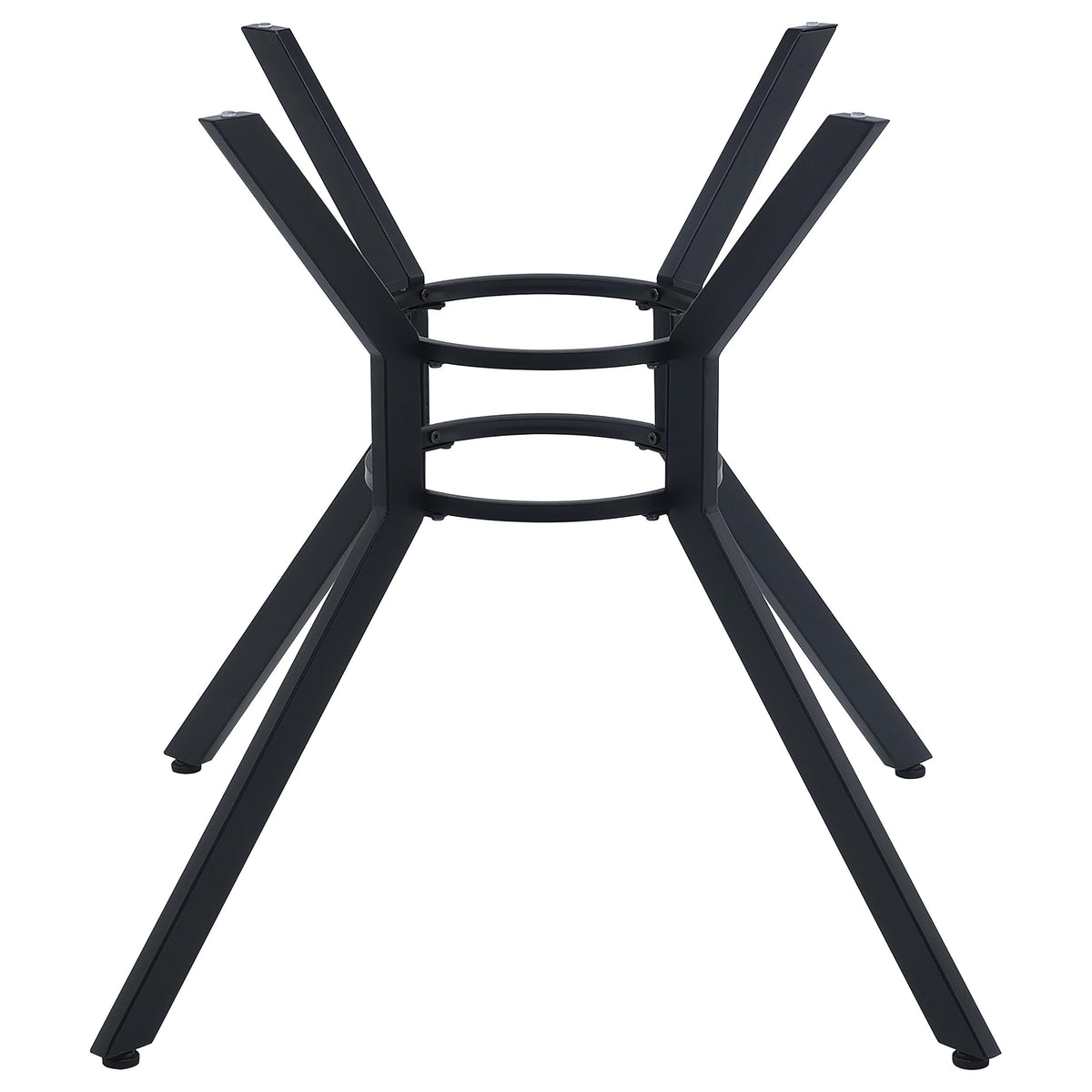 Steele Matte Black Spoke Metal Dining Table Base
