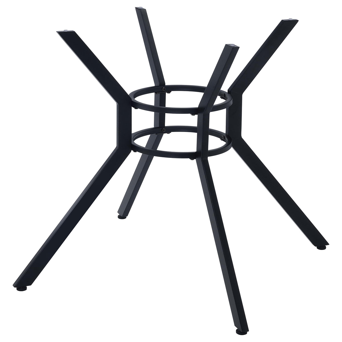 Steele Matte Black Spoke Metal Dining Table Base