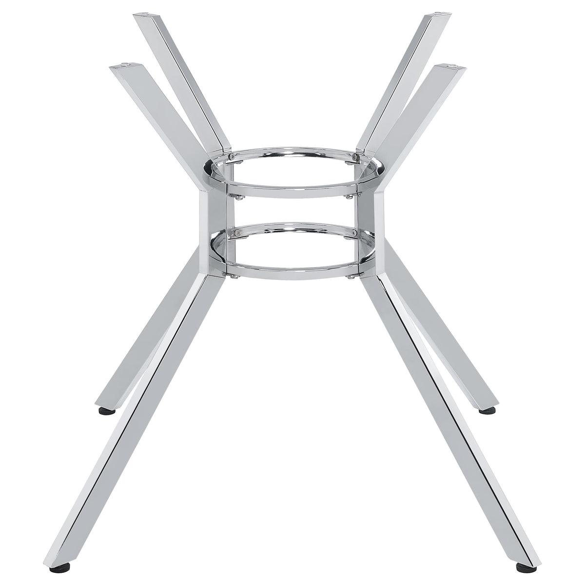 Steele Chrome Spoke Metal Dining Table Base
