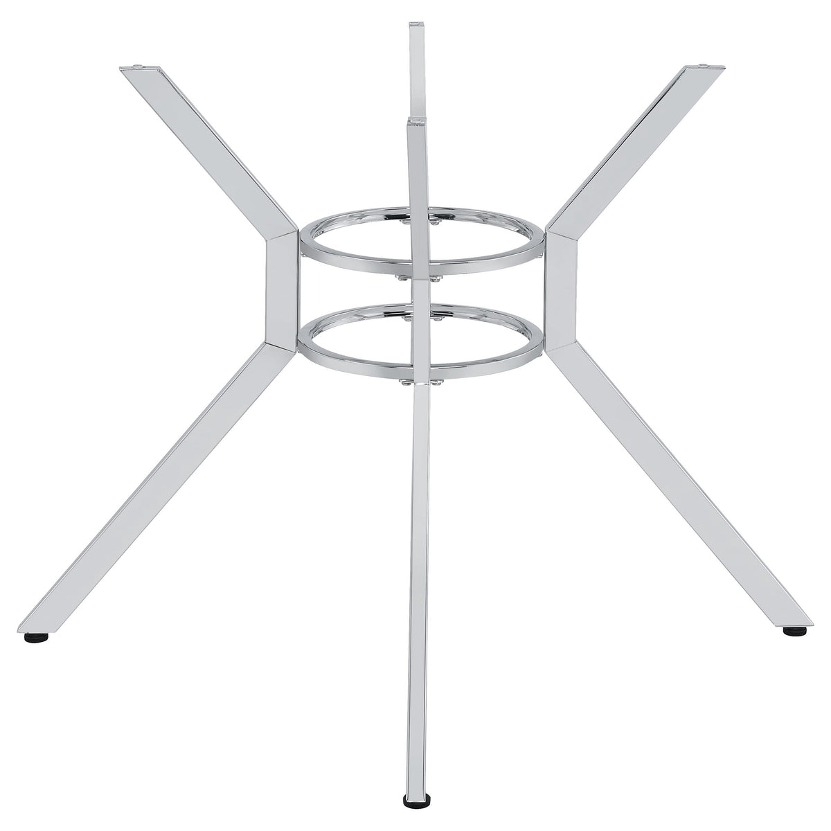 Steele Chrome Spoke Metal Dining Table Base