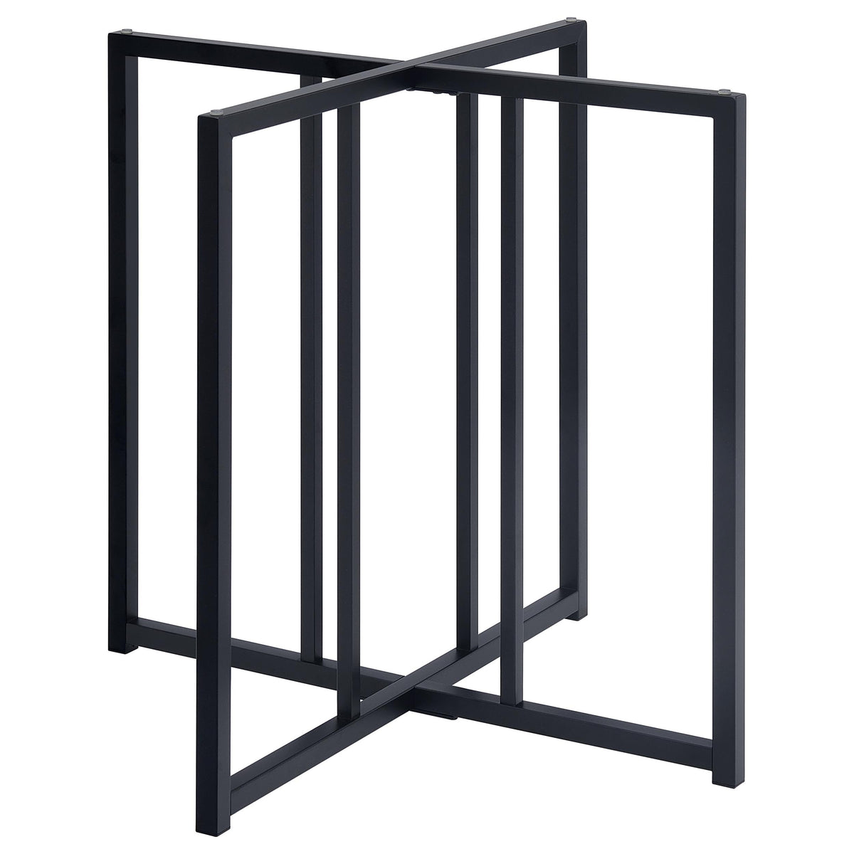 Pace Matte Black Geometric Metal Dining Table Base