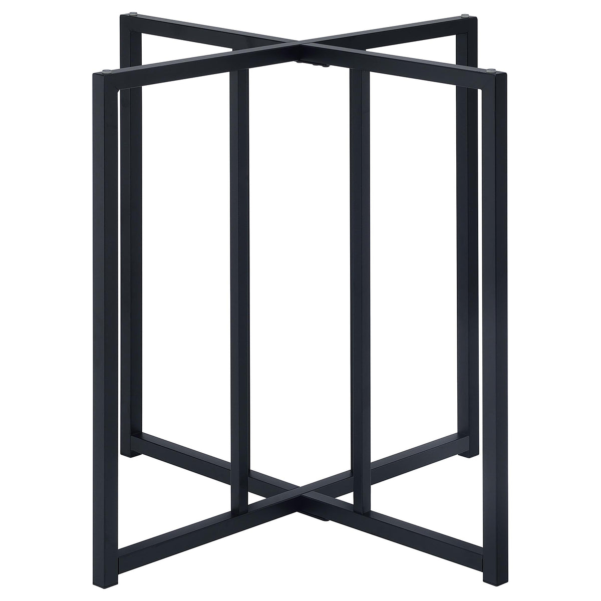 Pace Matte Black Geometric Metal Dining Table Base