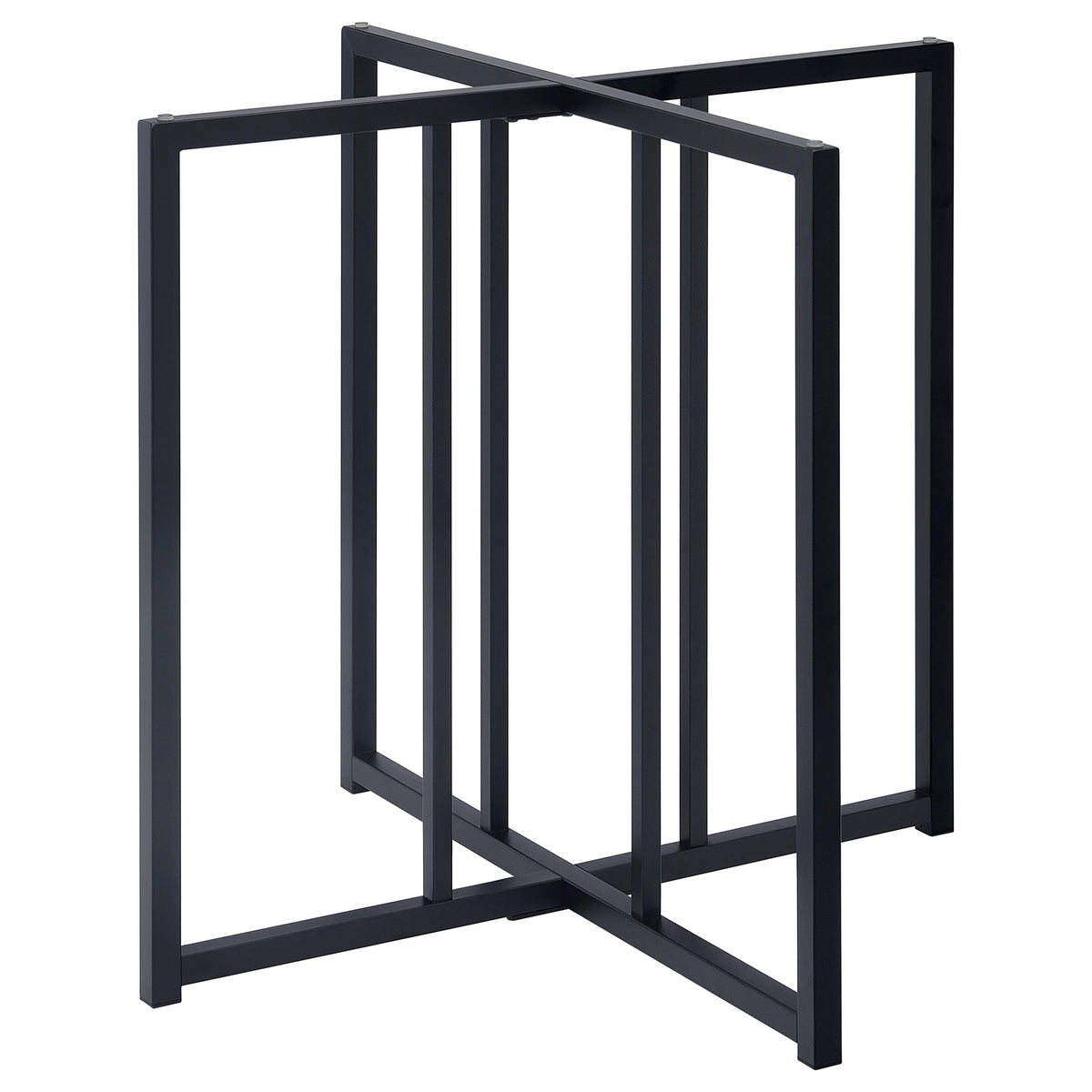 Pace Matte Black Geometric Metal Dining Table Base