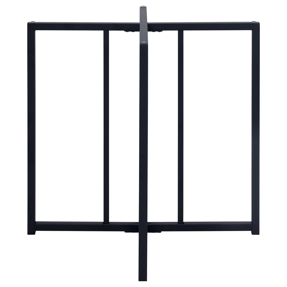 Pace Matte Black Geometric Metal Dining Table Base