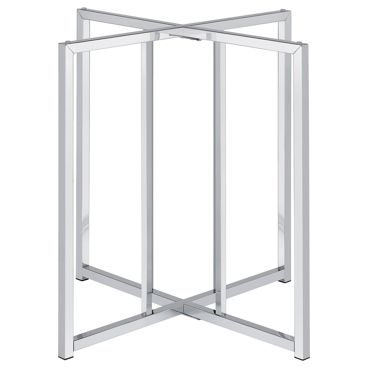 Pace Chrome Geometric Metal Dining Table Base