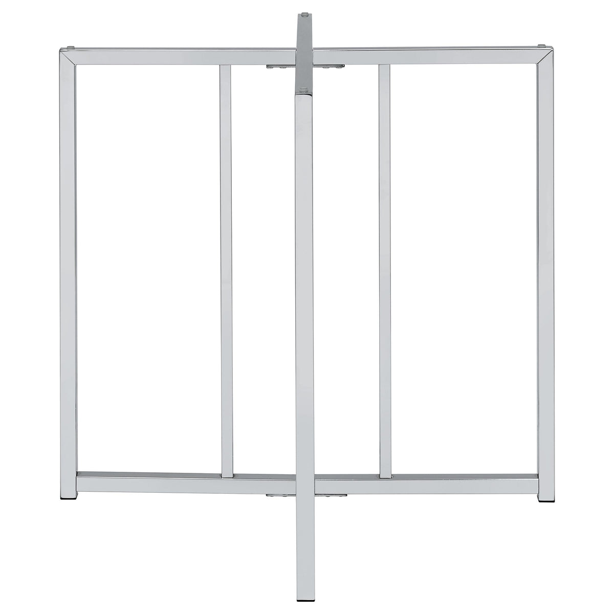 Pace Chrome Geometric Metal Dining Table Base