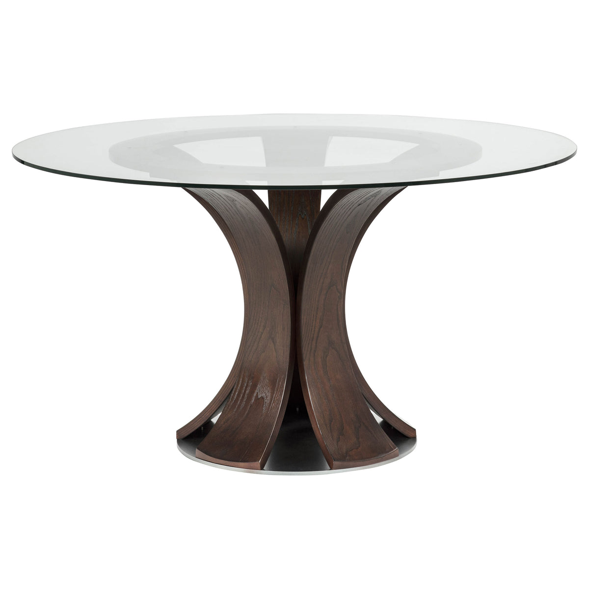 Naser Grey And Dark Walnut 5-Piece 48-inch Round Dining Table Set