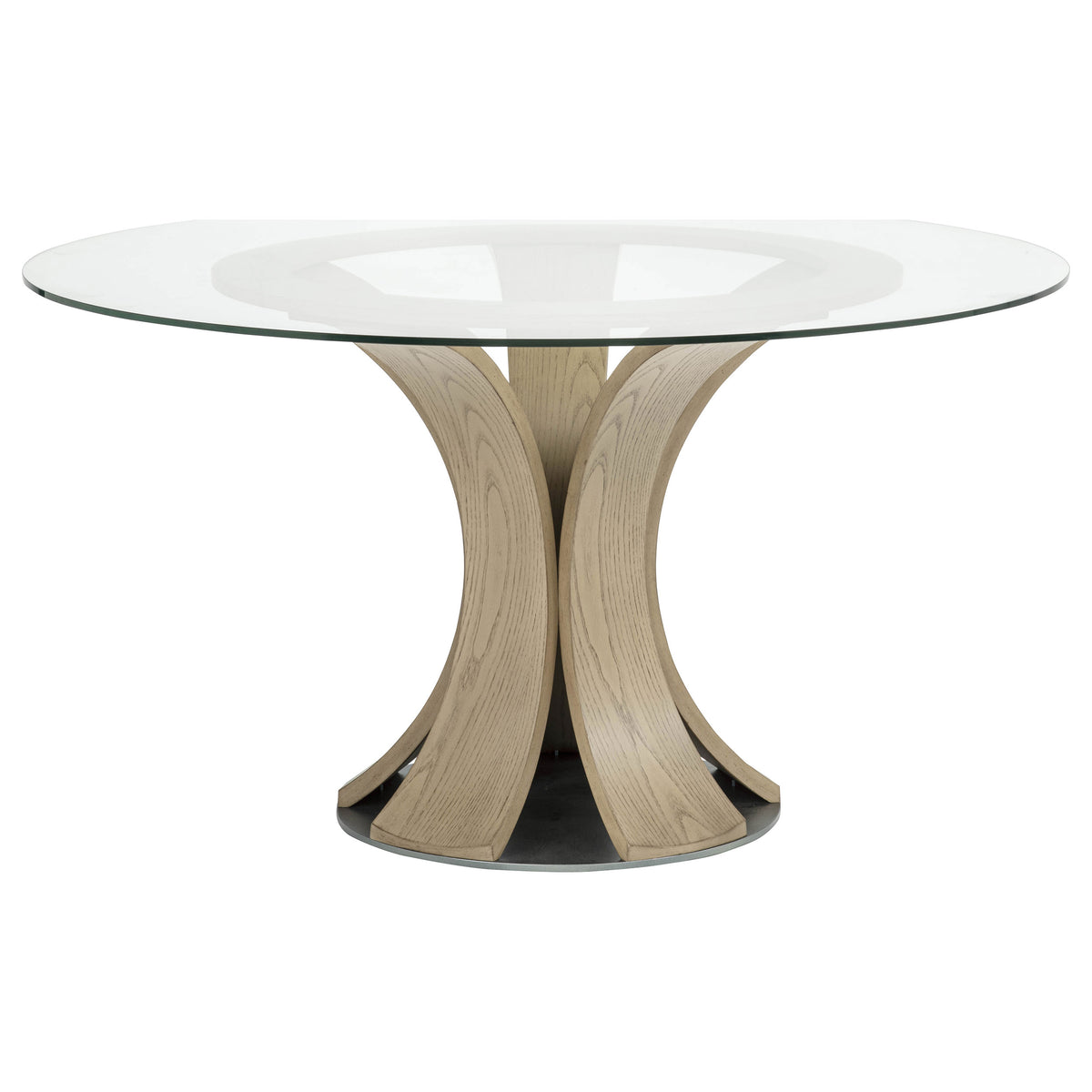 Naser Beige And Light Oak 5-Piece 48-inch Round Dining Table Set