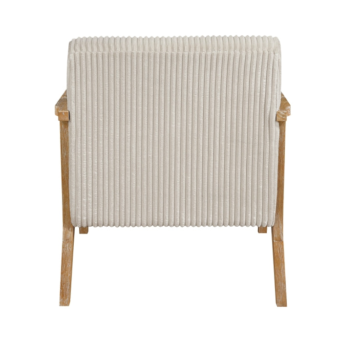Chevron Beige Accent Chair