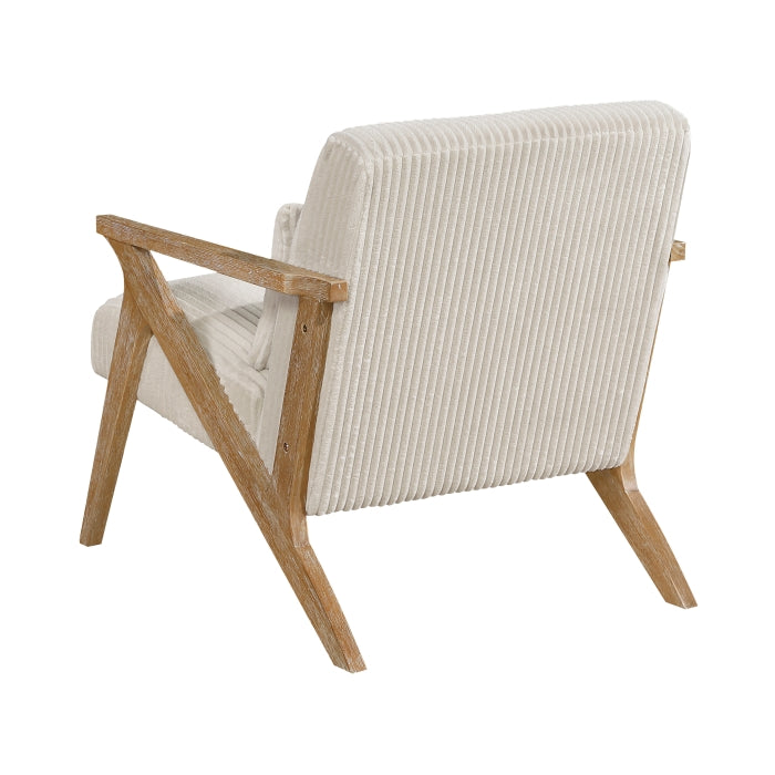 Chevron Beige Accent Chair