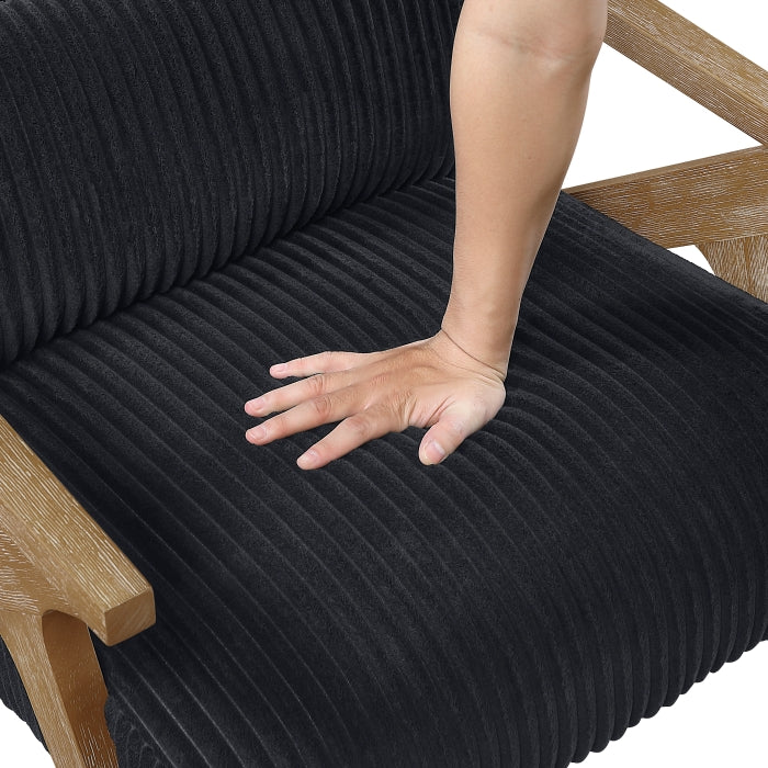 Chevron Black Accent Chair