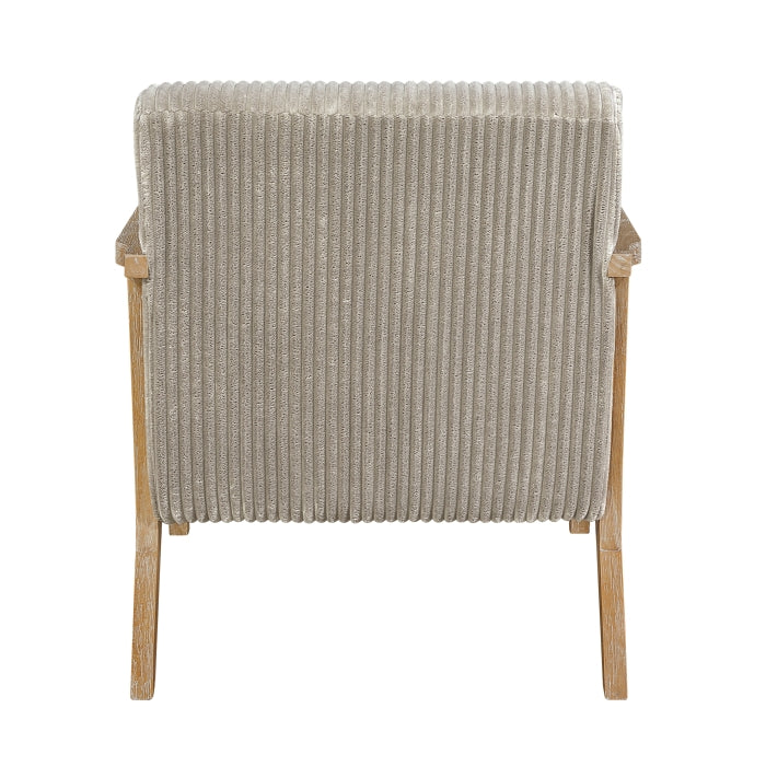Chevron Beige Accent Chair