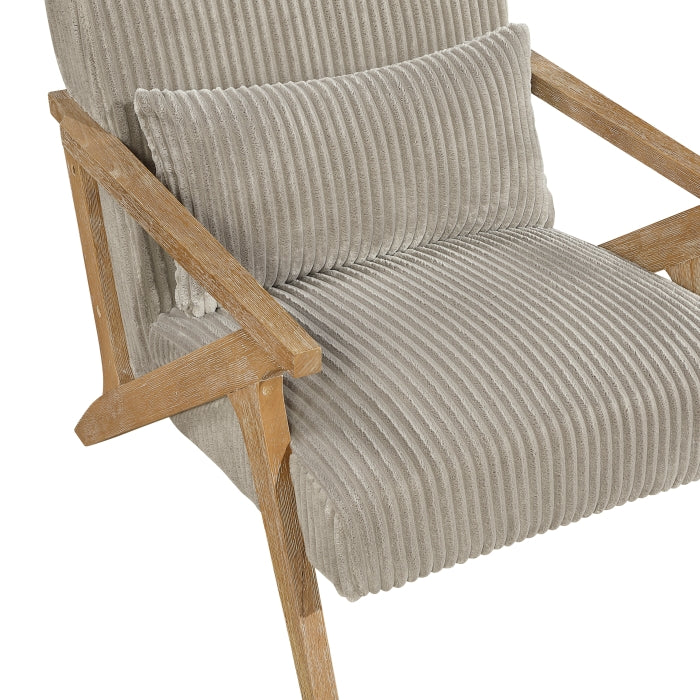 Chevron Beige Accent Chair