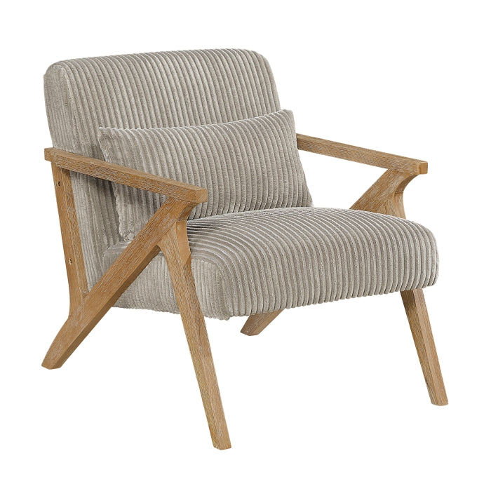 Chevron Beige Accent Chair
