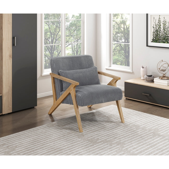 Chevron Gray Accent Chair