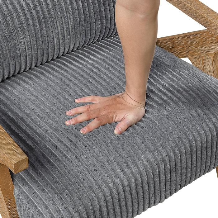 Chevron Gray Accent Chair