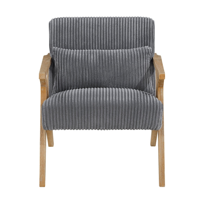 Chevron Gray Accent Chair