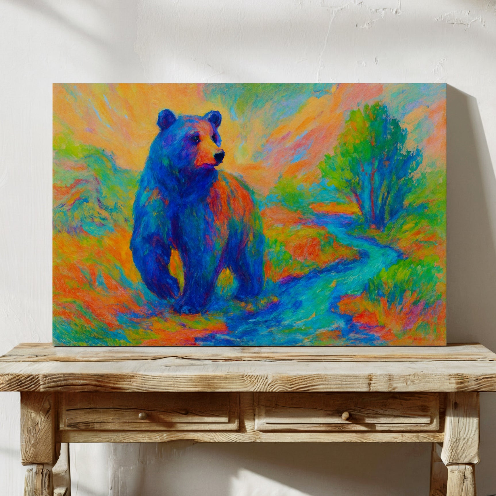 Chromatic Bear by the Riverbend