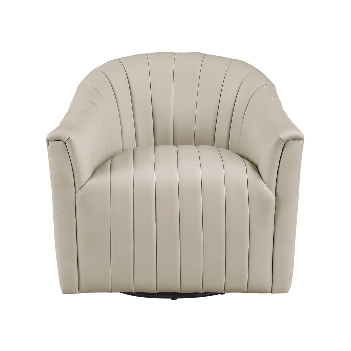 Boulevard White Swivel Chair