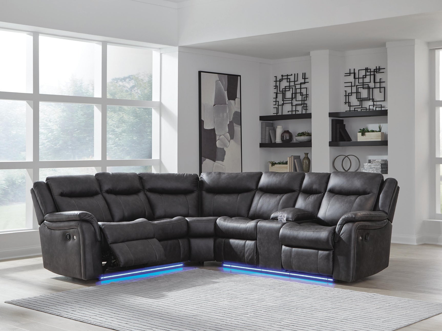 Perarrygin Carbon 2-Piece Reclining Sectional