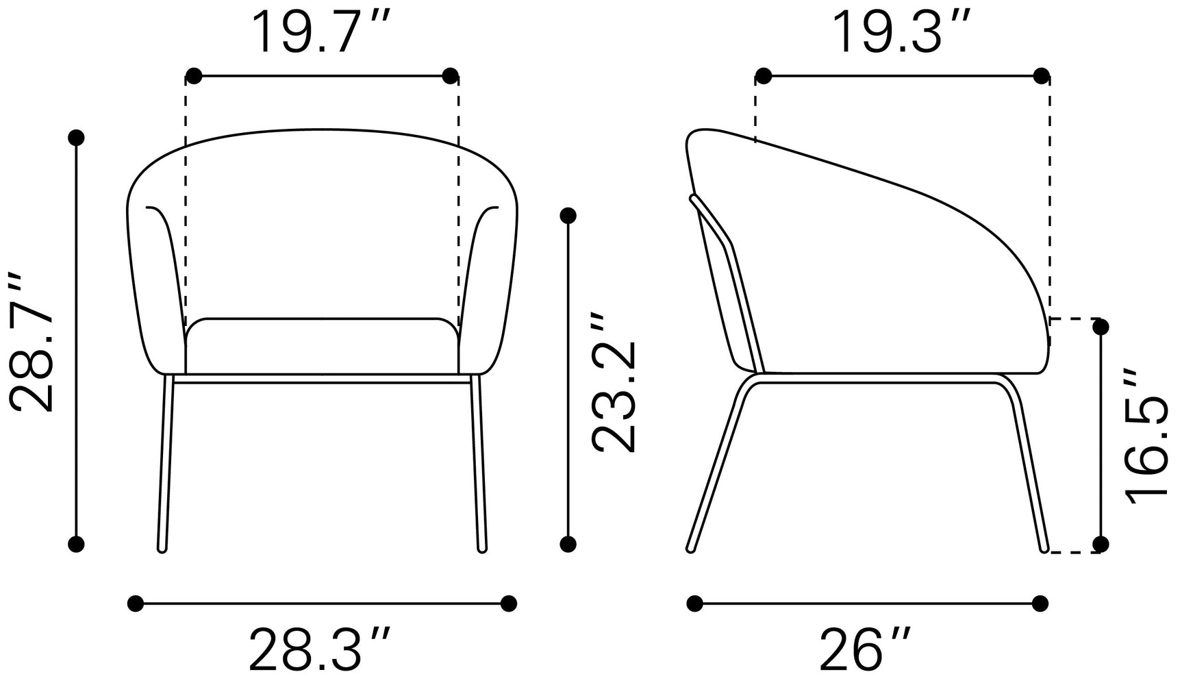Quinten Vintage Gray Accent Chair