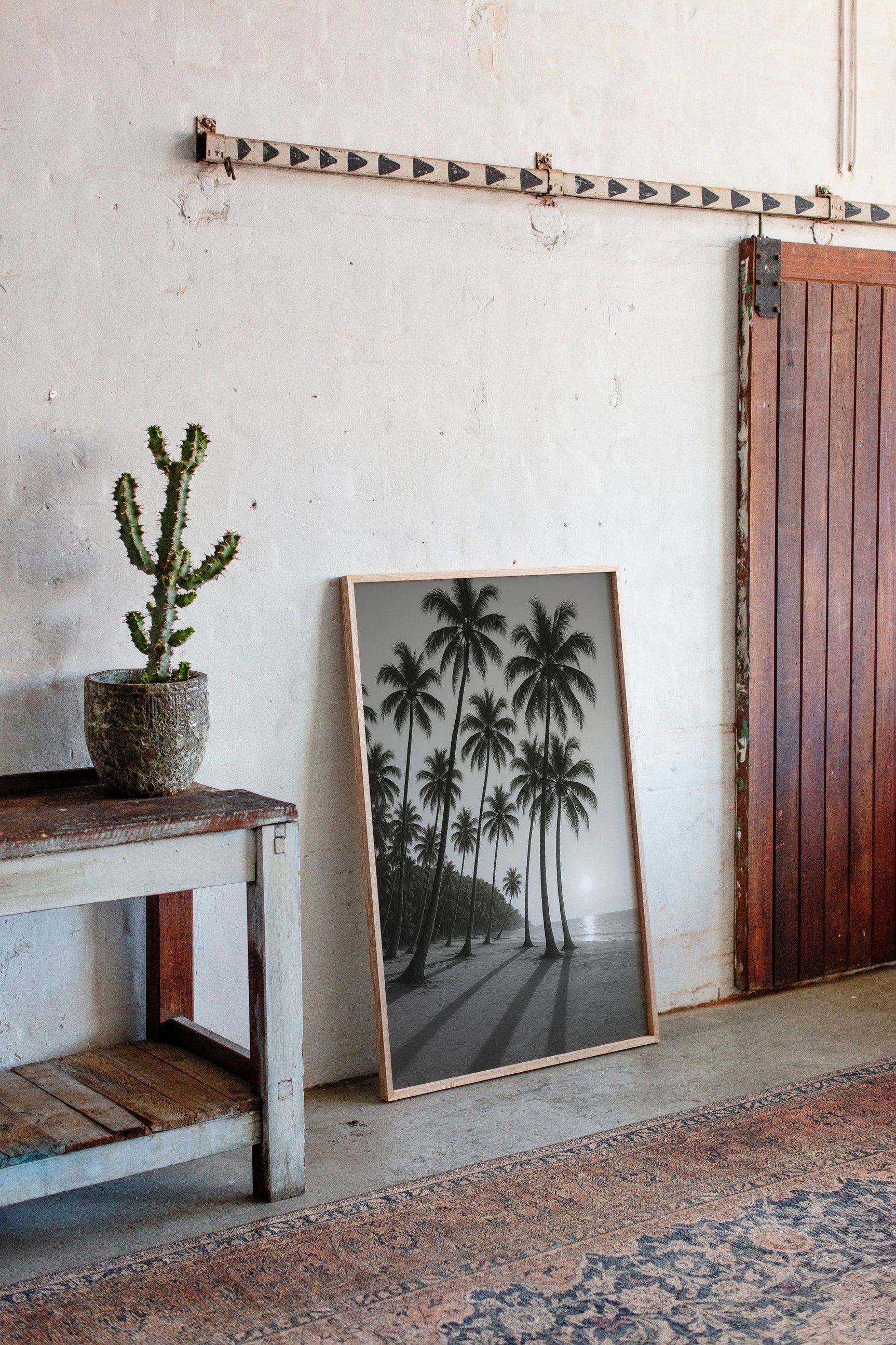Palm Shadows at Sunrise