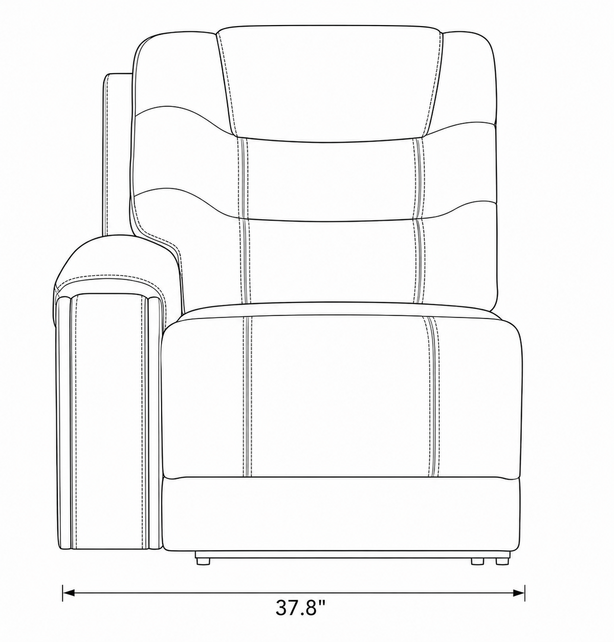 Cedar Brown Fabric 6-Pc Dual Power Reclining Sectional with 2 Power Recliners