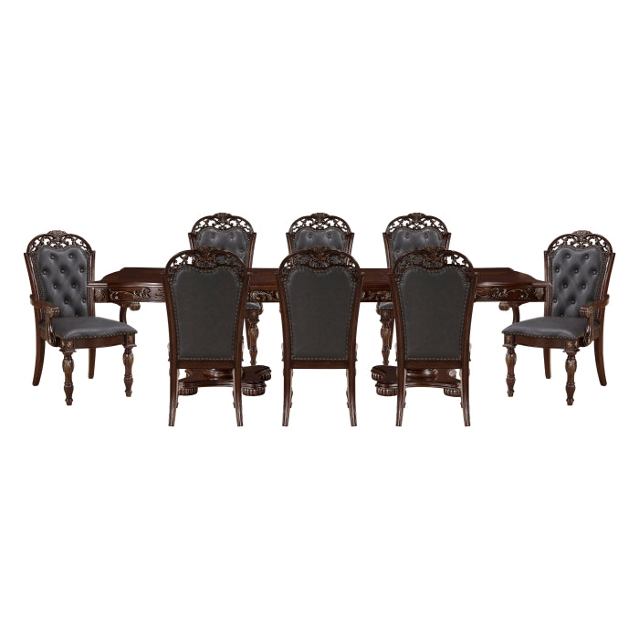 Adelina Gray 9pc Dining Set