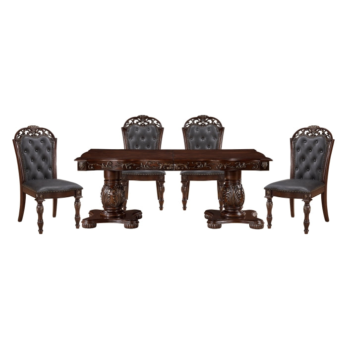 Adelina Brown 5pc Dining Set