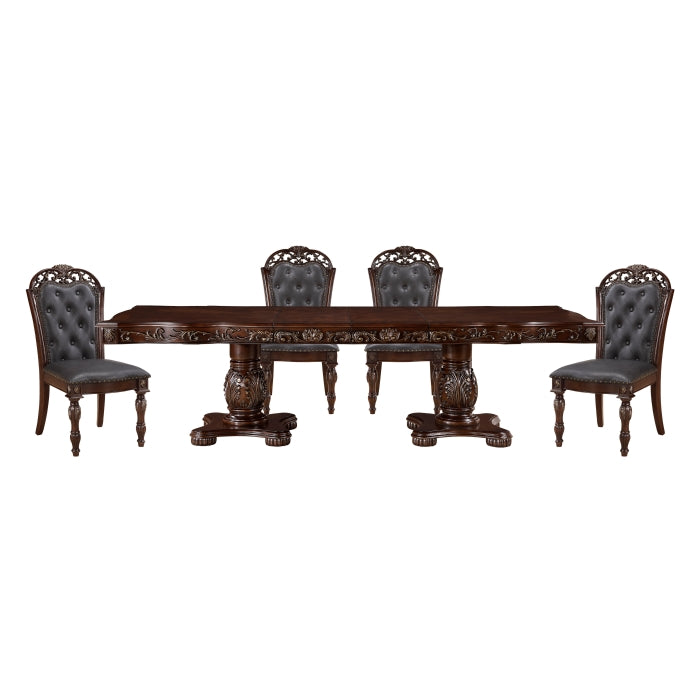 Adelina Brown 5pc Dining Set