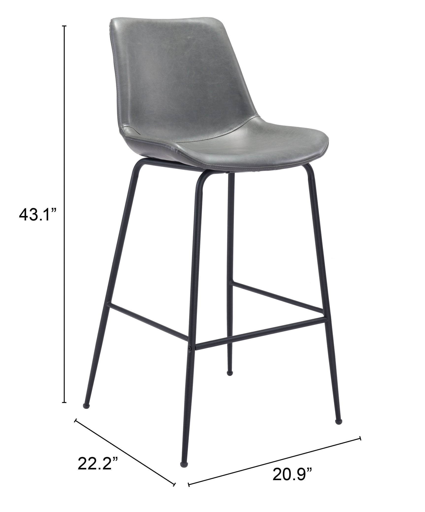 Byron Gray Barstool