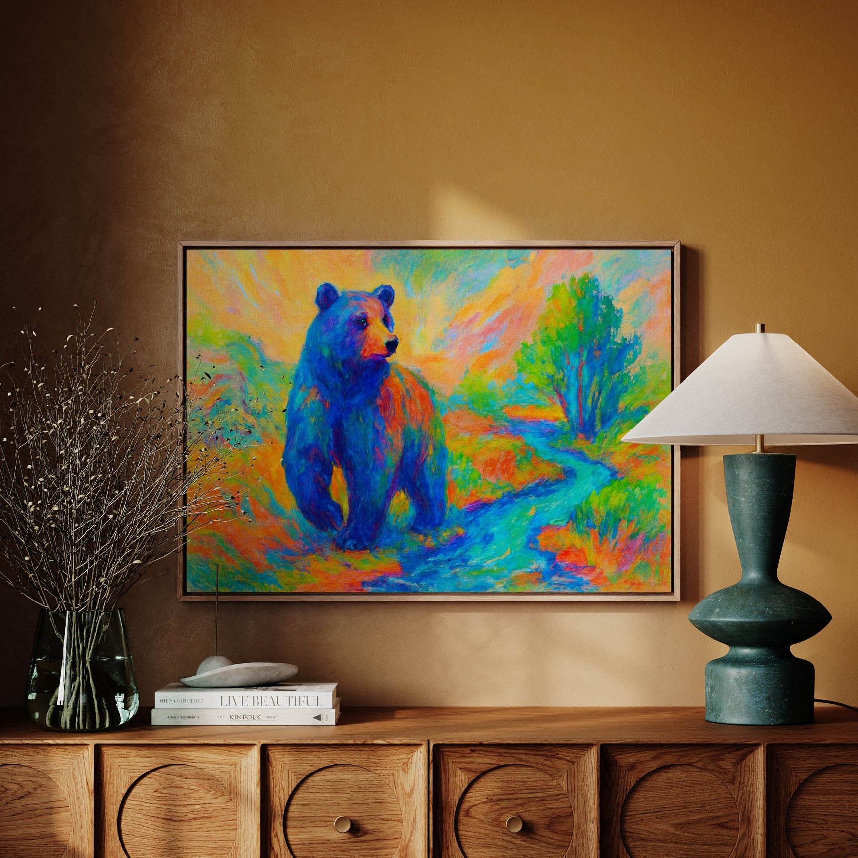 Chromatic Bear by the Riverbend
